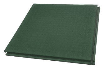 Резиновая плита Monolit 40 Standart (1050x1050x40 мм, сплошной пазовый замок шириной 40 мм) (цвет зеленый, красный)