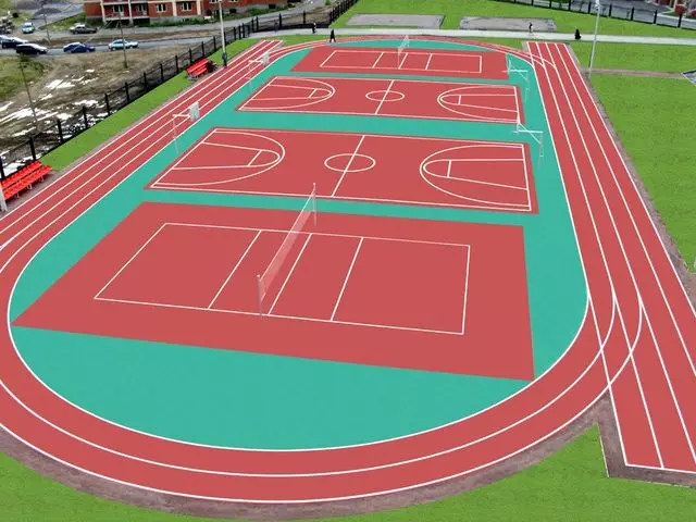 Нанесение спортивной разметки на площадки Нанесение спортивной разметки на площадки